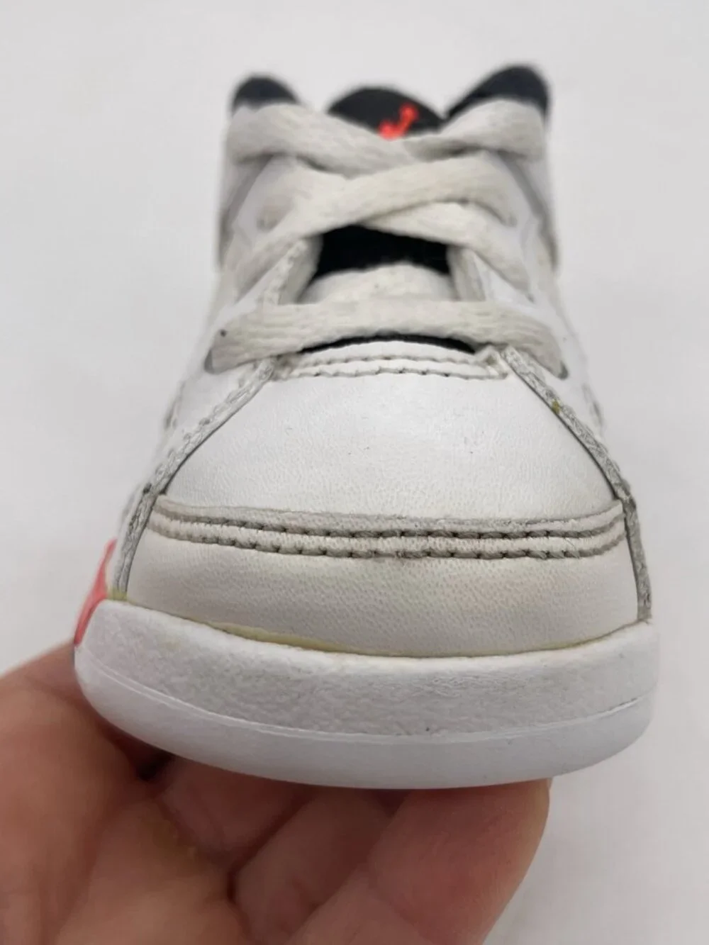 Nike Air Jordan 6 Retro Low BT White Infrared Baby Toddler Shoes Size 4C